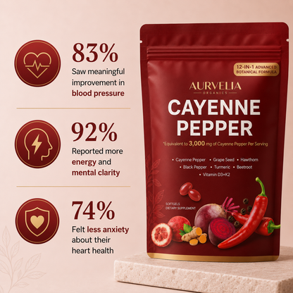 Aurvelia-Organics® Spiceless Cayenne Pepper Softgels